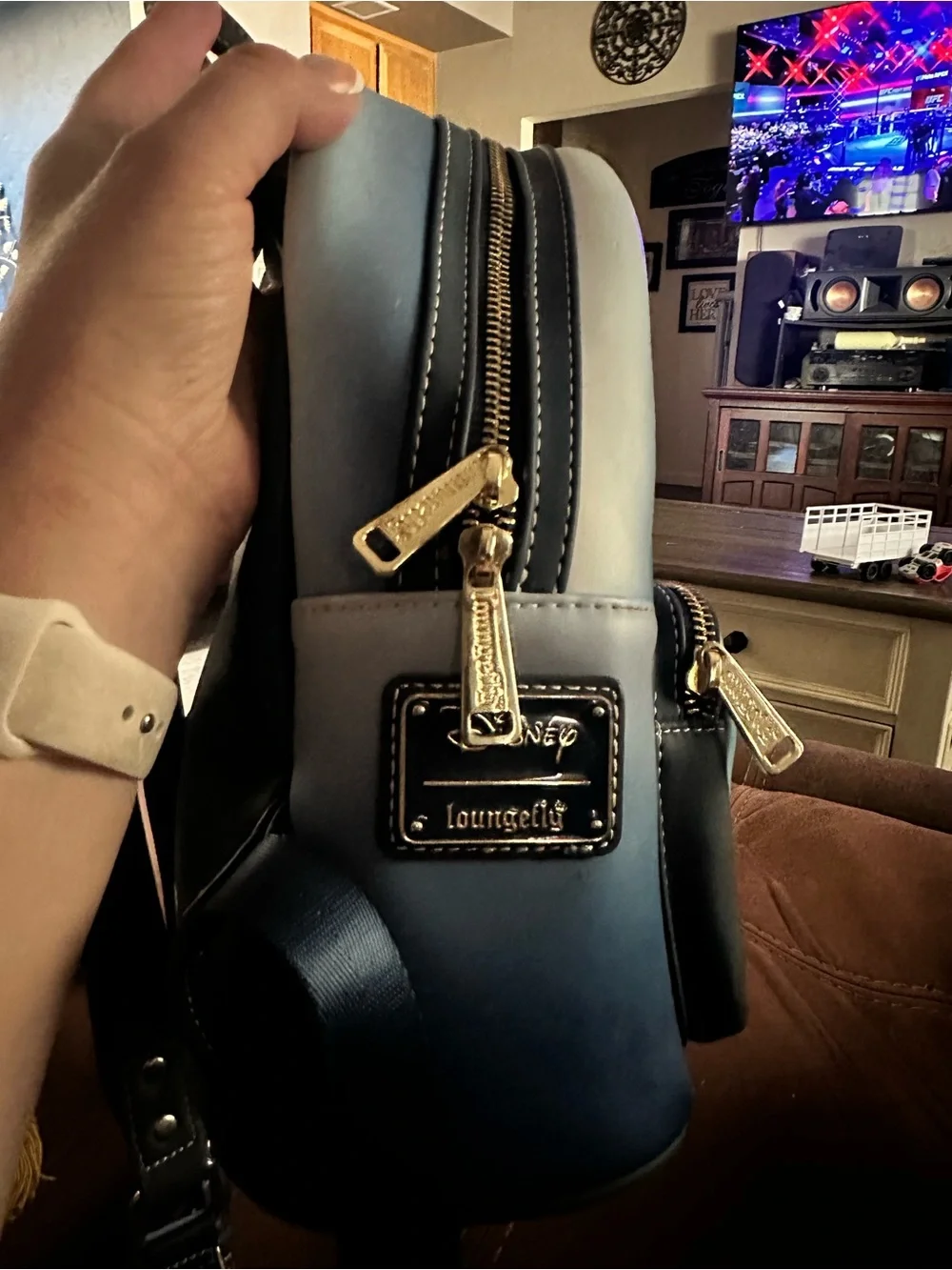 Loungefly Peter Pan Night Sky Glow Mini Backpack - Blue